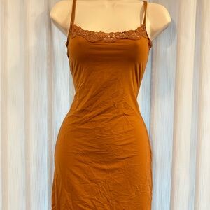SKIMS Skims Fits Everybody Lace Dress Bronze